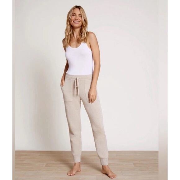 Barefoot Dreams Blocked Pants Womens Jogger Cozychic Ultra Lite Knit Large L - Picture 5 of 8